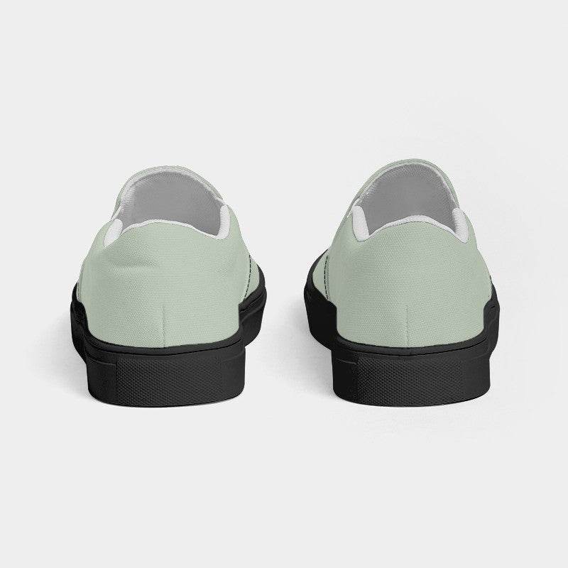 Lightened Neutral Lime Men's Slip-On Canvas Sneakers (GL2-NE-LG) - Back