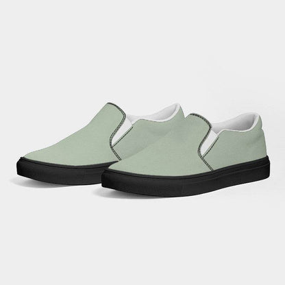Lightened Neutral Lime Men's Slip-On Canvas Sneakers (GL2-NE-LG) - Side 3