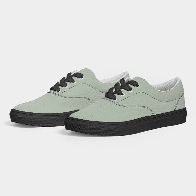 Lightened Neutral Lime Women's Canvas Sneakers (GL2-NE-LG) - Side 3