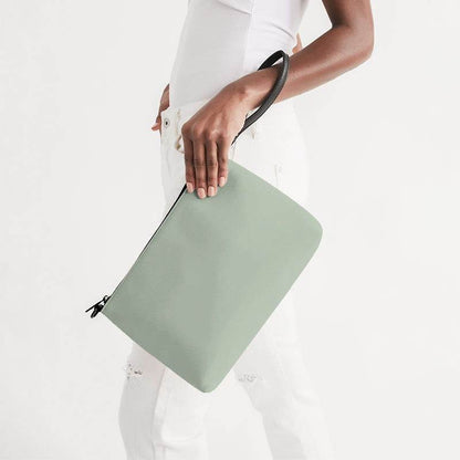 Lightened Neutral Lime Zip Pouch (GL2-NE-LG) - Side Holding