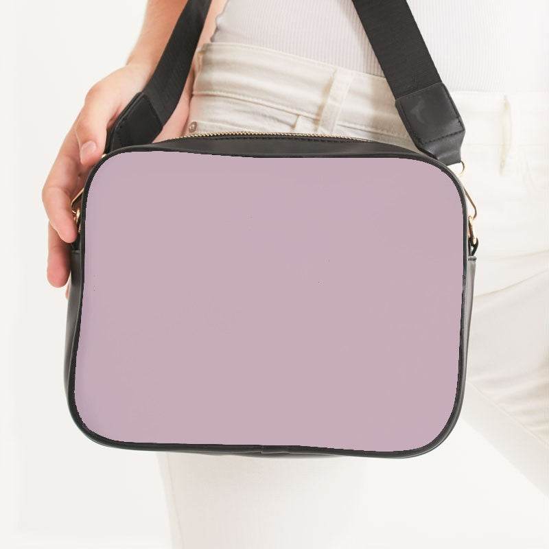 Lightened Neutral Magenta Crossbody Bag (PIM2-NE-LG) - Woman Front CloseUp