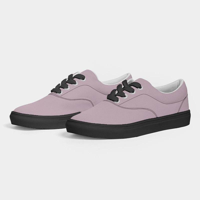 Lightened Neutral Magenta Men's Canvas Sneakers (PIM2-NE-LG) - Side 3
