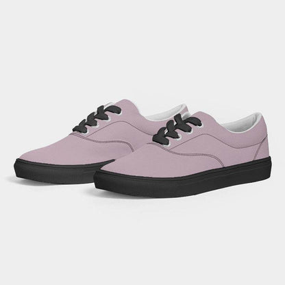 Lightened Neutral Magenta Men's Canvas Sneakers (PIM2-NE-LG) - Side 3