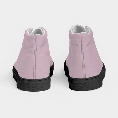Lightened Neutral Magenta Men's High-Top Canvas Sneakers (PIM2-NE-LG) - Back