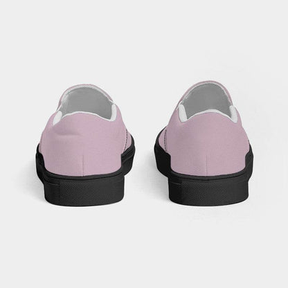 Lightened Neutral Magenta Men's Slip-On Canvas Sneakers (PIM2-NE-LG) - Back