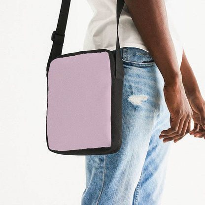 Lightened Neutral Magenta Messenger Pouch (PIM2-NE-LG) - Man Side CloseUp