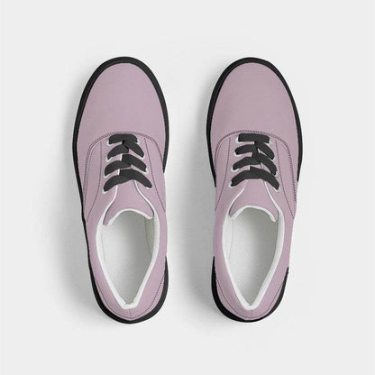 Lightened Neutral Magenta Women's Canvas Sneakers (PIM2-NE-LG) - Top
