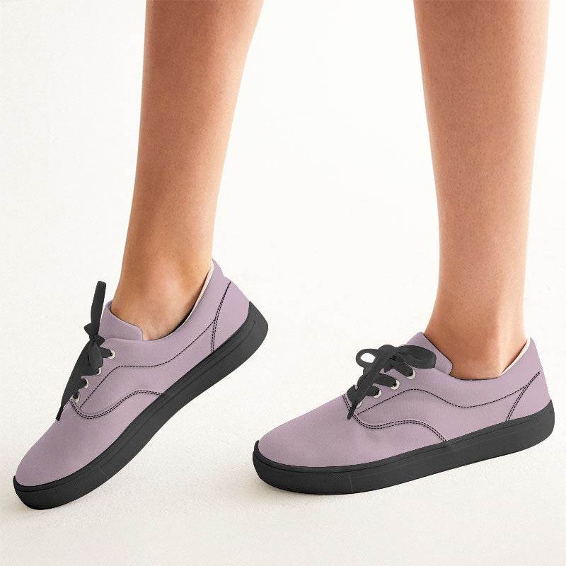 Lightened Neutral Magenta Women's Canvas Sneakers (PIM2-NE-LG) - Woman CloseUp