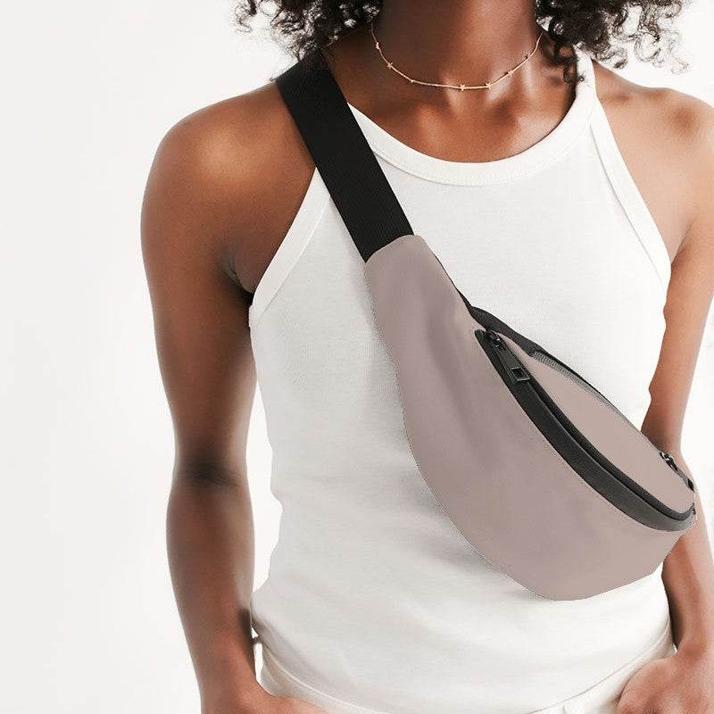 Lightened Neutral Orange Belt Bag (OR2-NE-LG) - Woman Front CloseUp