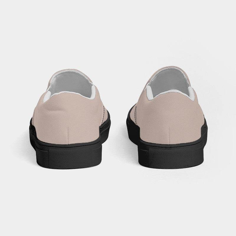 Lightened Neutral Orange Women's Slip-On Canvas Sneakers (OR2-NE-LG) - Back