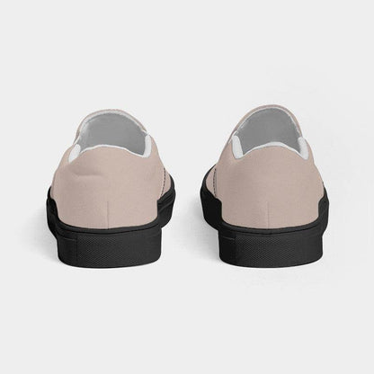 Lightened Neutral Orange Women's Slip-On Canvas Sneakers (OR2-NE-LG) - Back