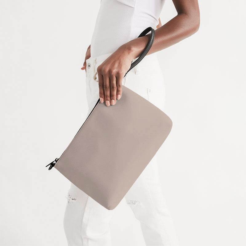 Lightened Neutral Orange Zip Pouch (OR2-NE-LG) - Side Holding