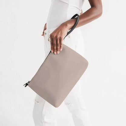 Lightened Neutral Orange Zip Pouch (OR2-NE-LG) - Side Holding