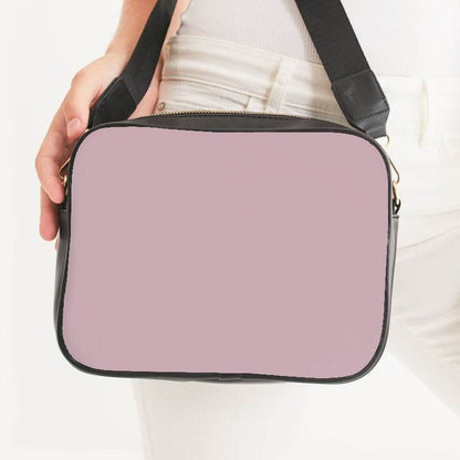 Lightened Neutral Pink Crossbody Bag (PI-NE-LG) - Woman Front CloseUp