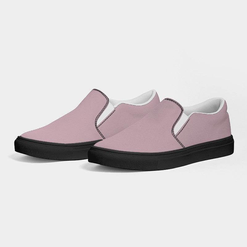 Lightened Neutral Pink Men's Slip-On Canvas Sneakers (PI-NE-LG) - Side 3
