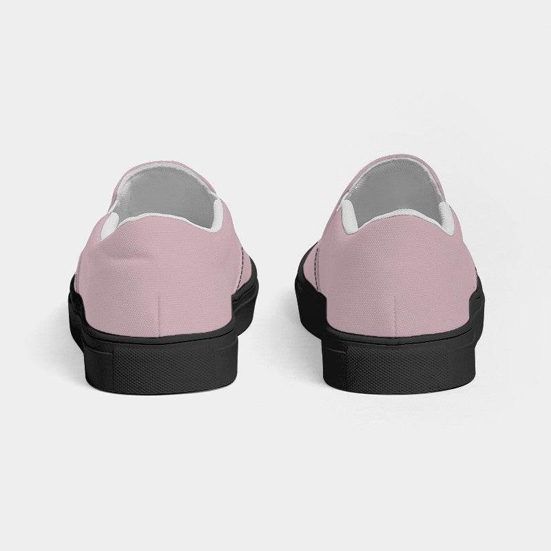 Lightened Neutral Pink Women's Slip-On Canvas Sneakers (PI-NE-LG) - Back