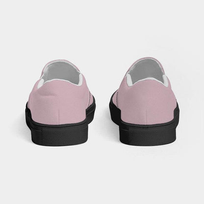 Lightened Neutral Pink Women's Slip-On Canvas Sneakers (PI-NE-LG) - Back