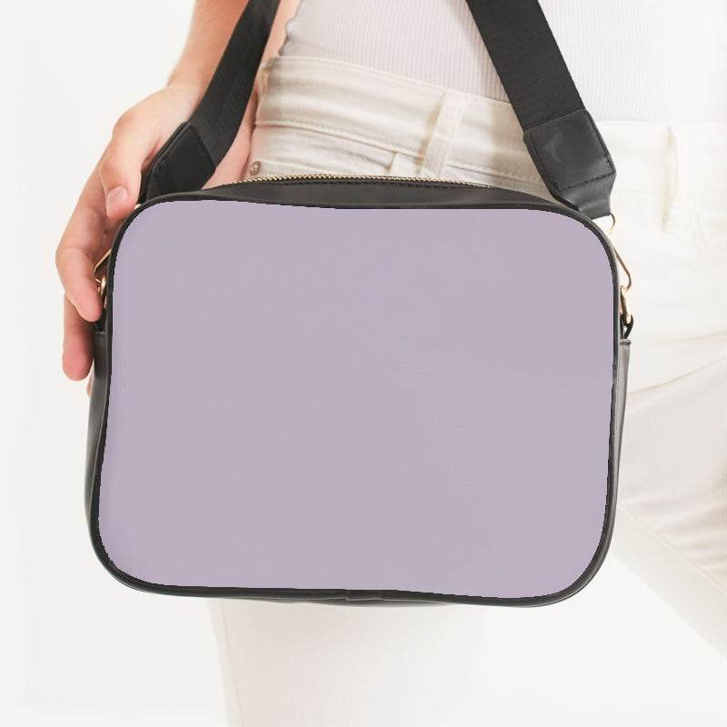 Lightened Neutral Purple Crossbody Bag (MPU2-NE-LG) - Woman Front CloseUp
