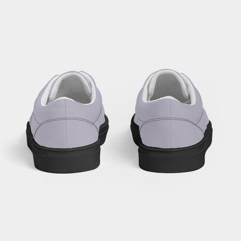 Lightened Neutral Purple Men's Canvas Sneakers (PU-NE-LG) - Back