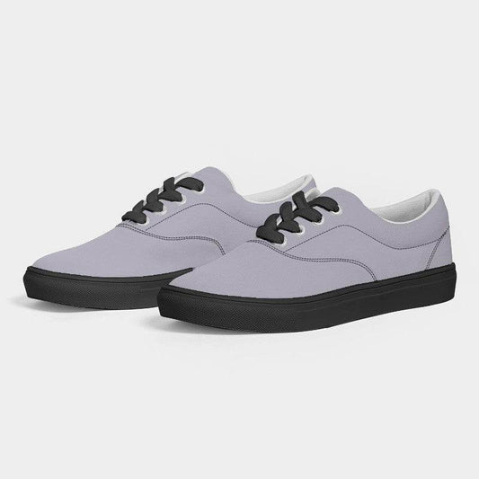 Lightened Neutral Purple Men's Canvas Sneakers (PU-NE-LG) - Side 3