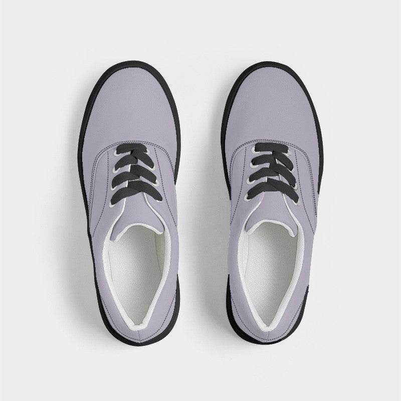 Lightened Neutral Purple Men's Canvas Sneakers (PU-NE-LG) - Top