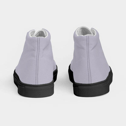Lightened Neutral Purple Men's High-Top Canvas Sneakers (PU-NE-LG) - Back