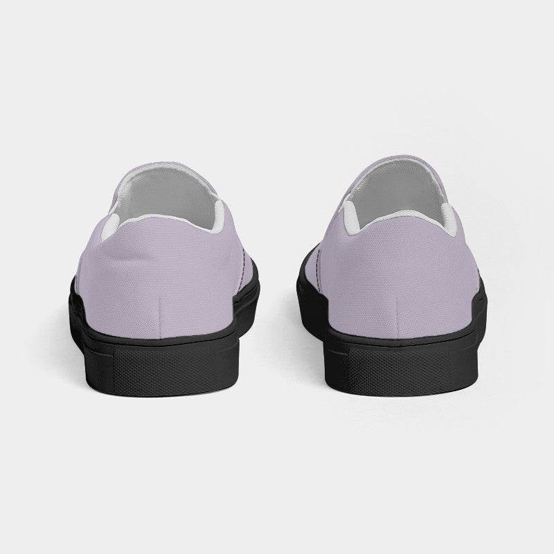 Lightened Neutral Purple Men's Slip-On Canvas Sneakers (MPU2-NE-LG) - Back