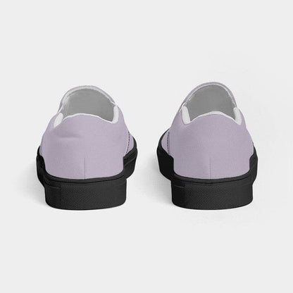 Lightened Neutral Purple Men's Slip-On Canvas Sneakers (MPU2-NE-LG) - Back