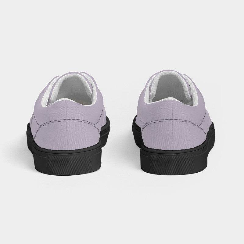 Lightened Neutral Purple Women's Canvas Sneakers (MPU2-NE-LG) - Back