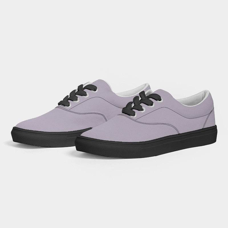 Lightened Neutral Purple Women's Canvas Sneakers (MPU2-NE-LG) - Side 3