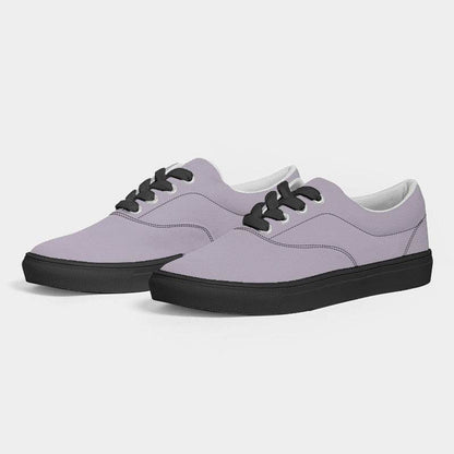 Lightened Neutral Purple Women's Canvas Sneakers (MPU2-NE-LG) - Side 3