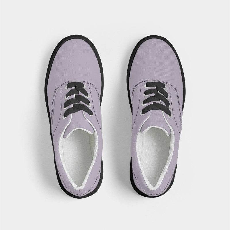 Lightened Neutral Purple Women's Canvas Sneakers (MPU2-NE-LG) - Top