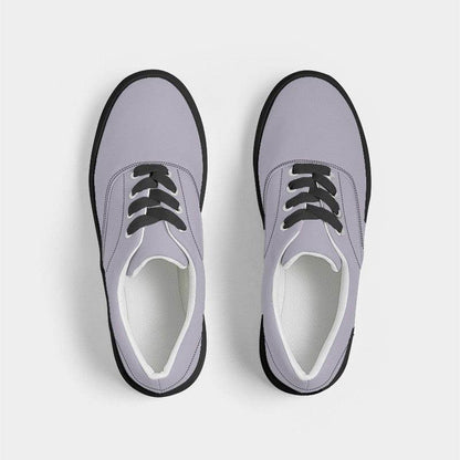 Lightened Neutral Purple Women's Canvas Sneakers (PU-NE-LG) - Top