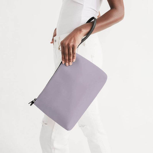 Lightened Neutral Purple Zip Pouch (MPU2-NE-LG) - Side Holding