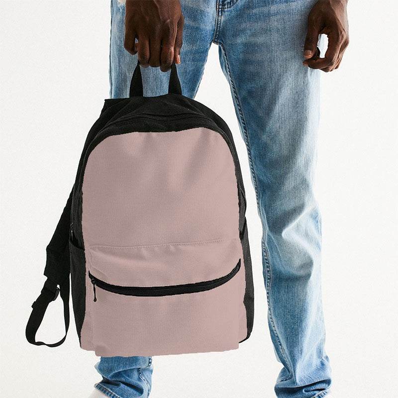 Lightened Neutral Red Canvas Backpack (R-NE-LG) - Man Holding