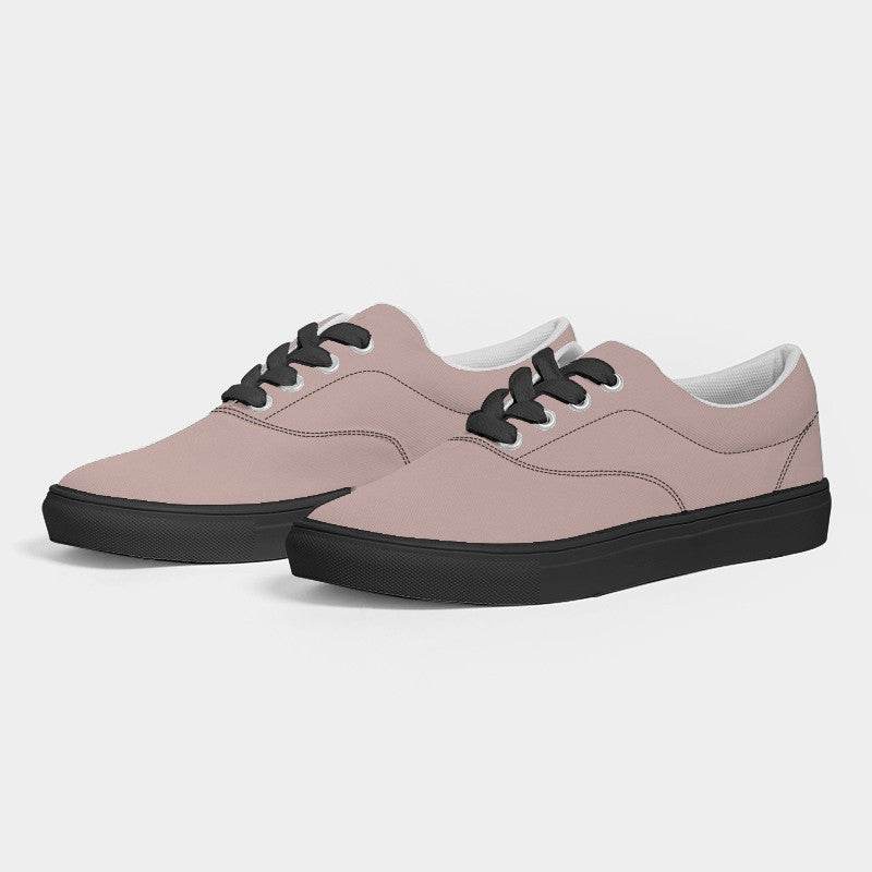 Lightened Neutral Red Men's Canvas Sneakers (R-NE-LG) - Side 3