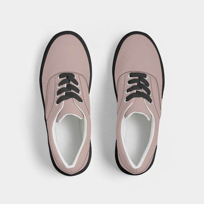 Lightened Neutral Red Men's Canvas Sneakers (R-NE-LG) - Top