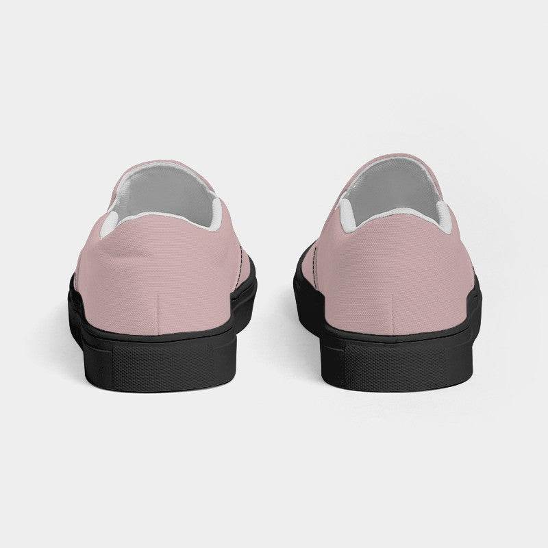 Lightened Neutral Red Men's Slip-On Canvas Sneakers (RPI2-NE-LG) - Back