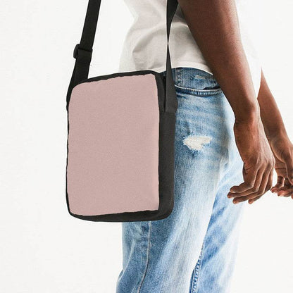 Lightened Neutral Red Messenger Pouch (R-NE-LG) - Man Side CloseUp