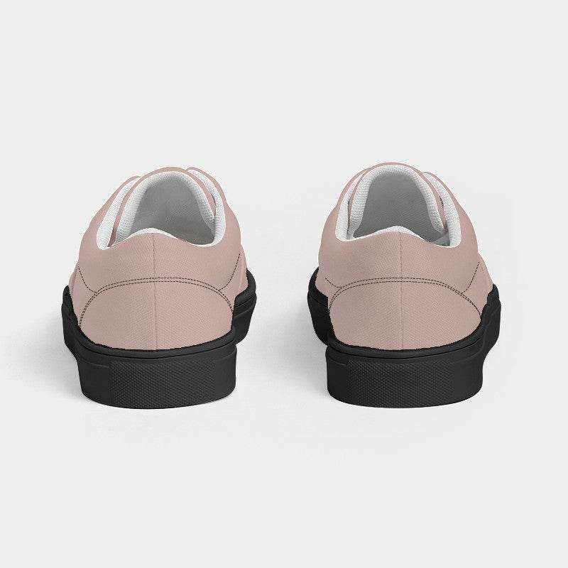 Lightened Neutral Red Women's Canvas Sneakers (R-NE-LG) - Back