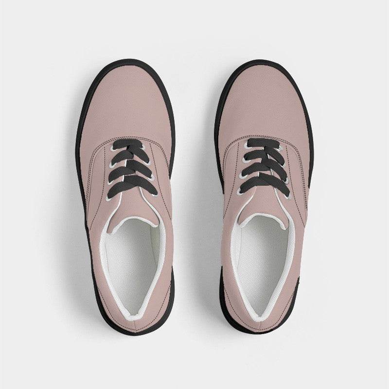 Lightened Neutral Red Women's Canvas Sneakers (R-NE-LG) - Top