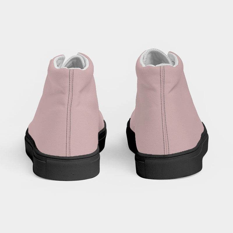 Lightened Neutral Red Women's High-Top Canvas Sneakers (RPI2-NE-LG) - Back