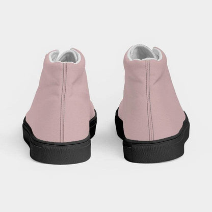 Lightened Neutral Red Women's High-Top Canvas Sneakers (RPI2-NE-LG) - Back