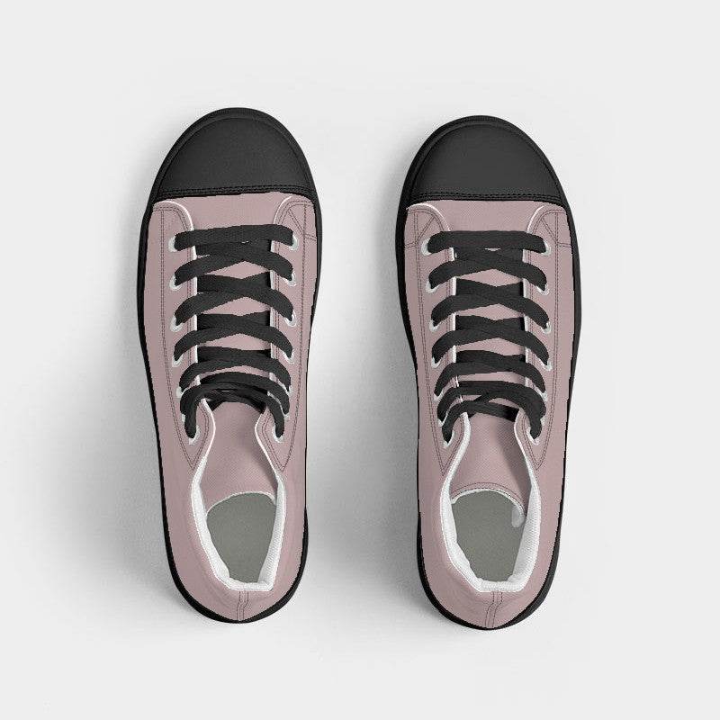 Lightened Neutral Red Women's High-Top Canvas Sneakers (RPI2-NE-LG) - Top