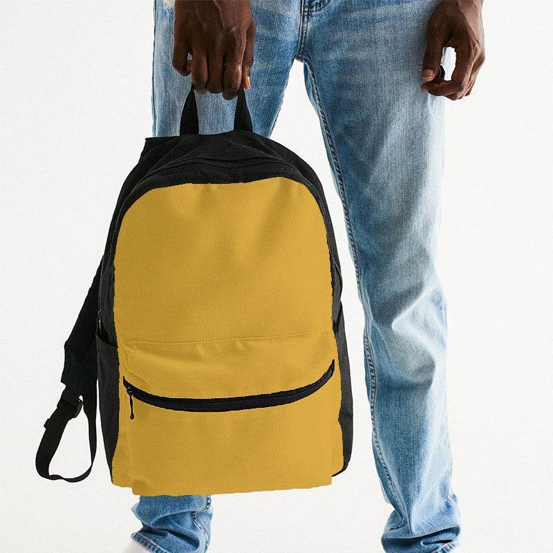 Lightning Yellow Canvas Backpack (YO1-CL-ME) - Man Holding