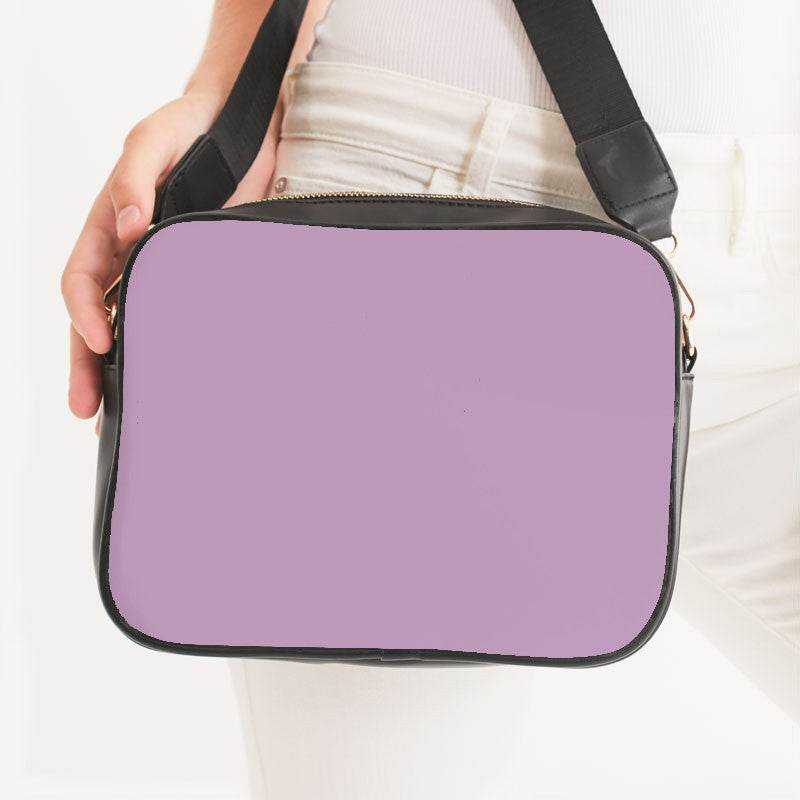 Lilac Crossbody Bag (M-FM-LG) - Woman Front CloseUp