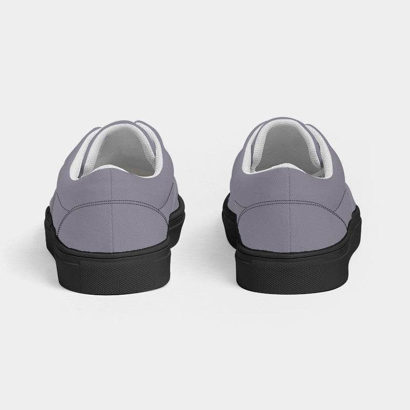 Lilac Gray Men's Canvas Sneakers (PU-NE-ML) - Back