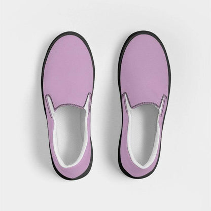 Lilac Men's Slip-On Canvas Sneakers (M-FM-LG) - Top