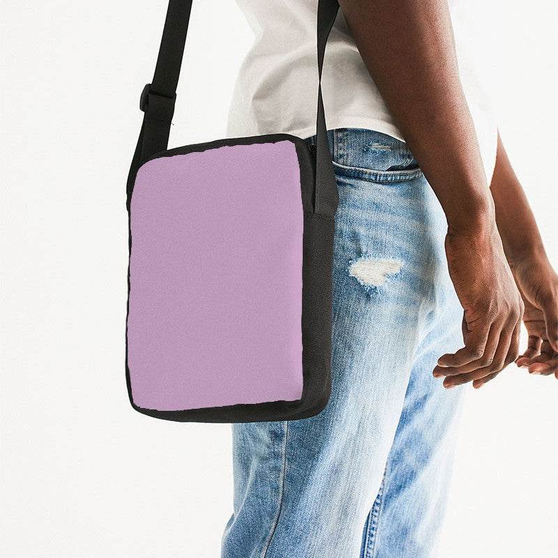 Lilac Messenger Pouch (M-FM-LG) - Man Side CloseUp