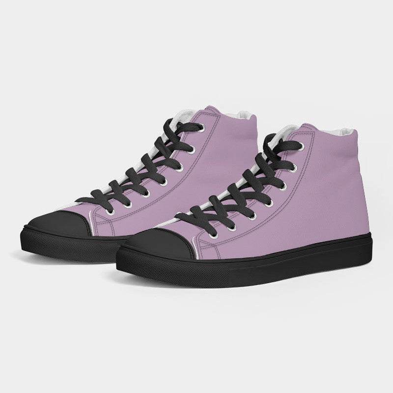 Lilac Women's High-Top Canvas Sneakers (M-FM-LG) - Side 3